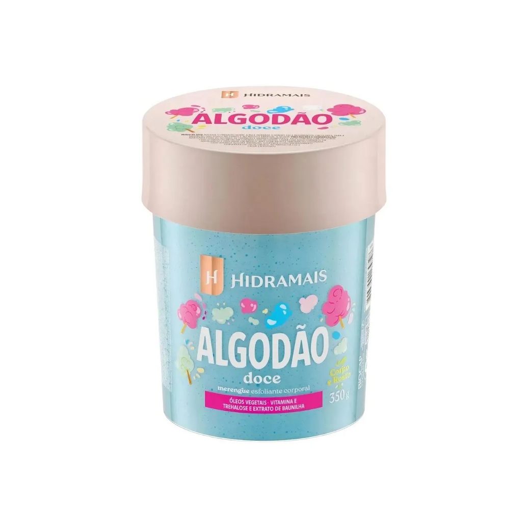 Esfoliante Corporal Hidramais Algodão Doce - Merengue Cremoso, Hidratante e Suave - 350G