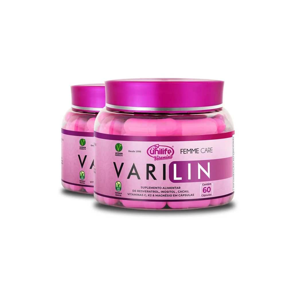 Kit 2 Varilin Femme Care Vegano Unilife 60 Cápsulas 600Mg