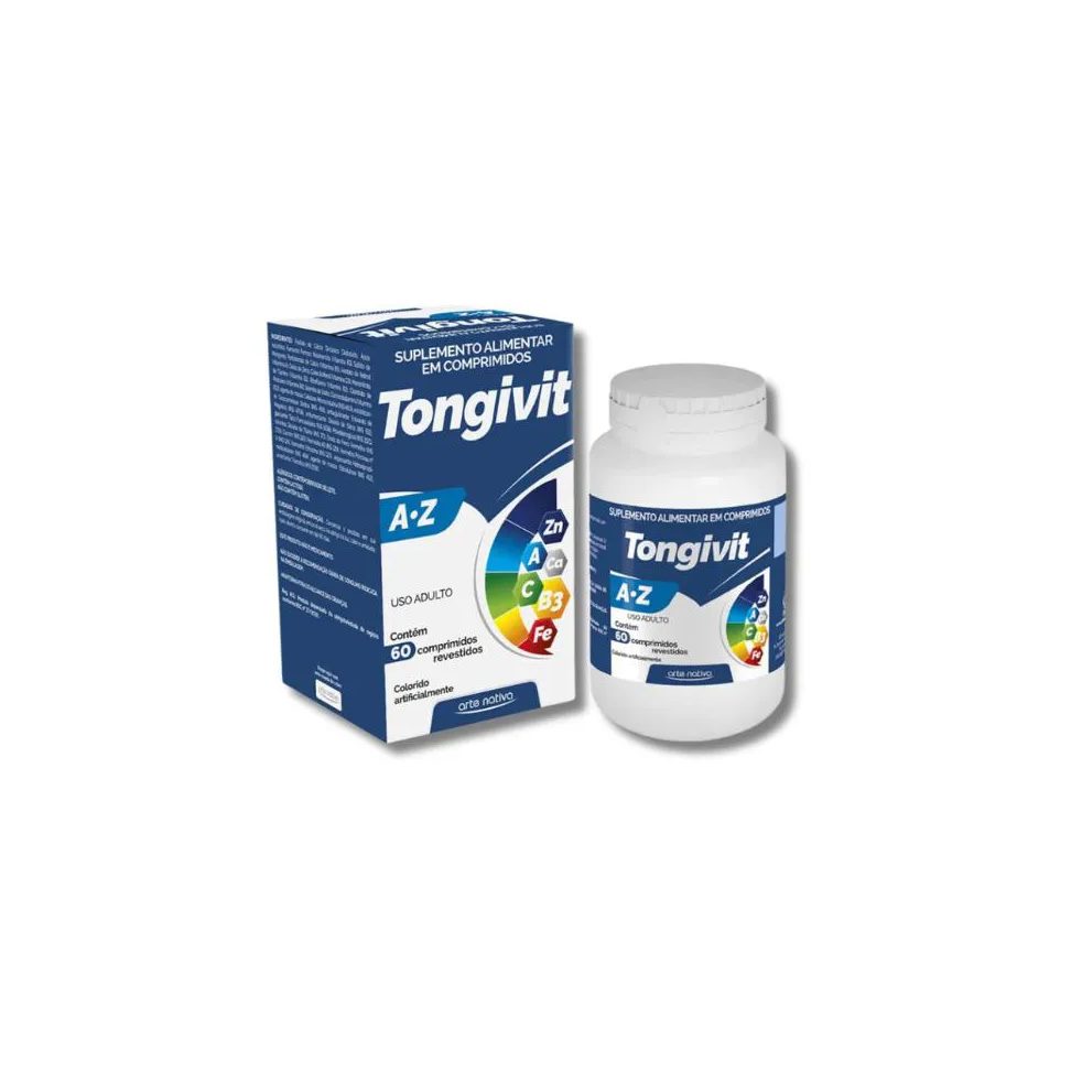 Suplemento Alimentar Polivitamínico de a a Z Vitamina Tongivit 60 Comprimidos