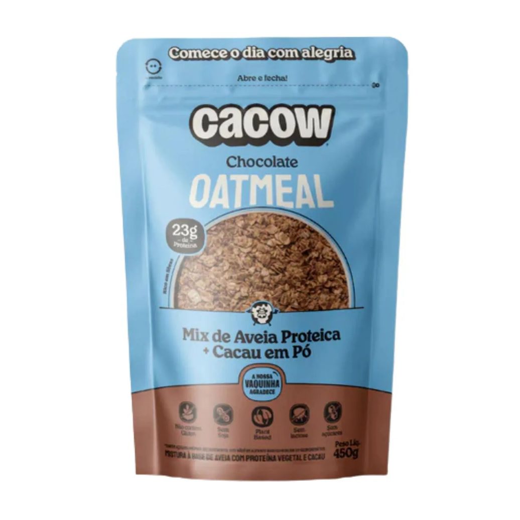 Mix de Aveia Proteica Oatmeal Cacow Chocolate 450G