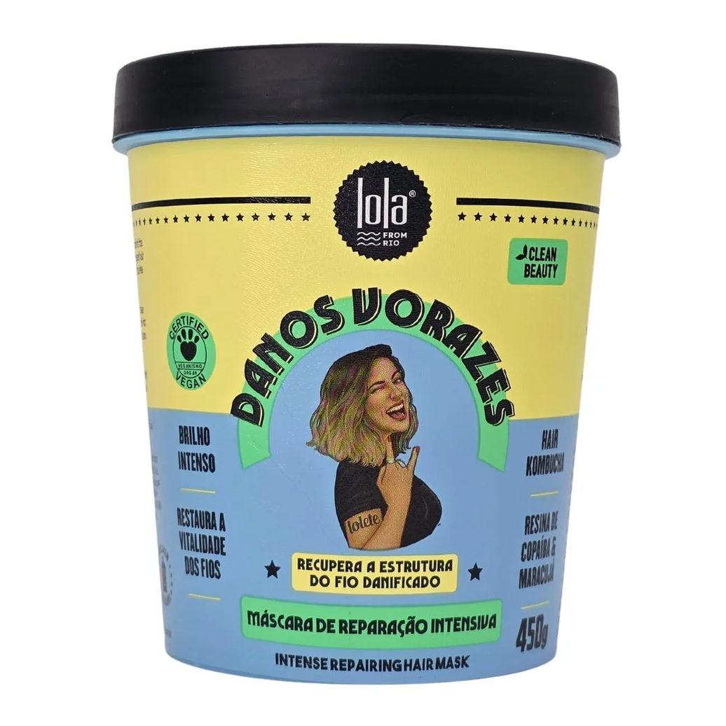 Máscara de Reparação Intensiva Danos Vorazes Vegano Lola 450G