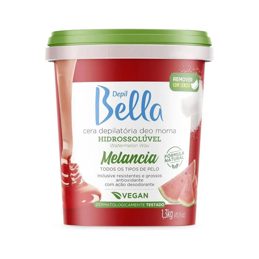 Cera Depilatória Depil Bella Melancia Hidratação 1,3 Kg