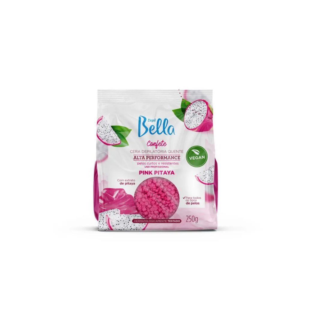 Depil Bella Cera Depilatória Quente Confete Pink Pitaya 250G