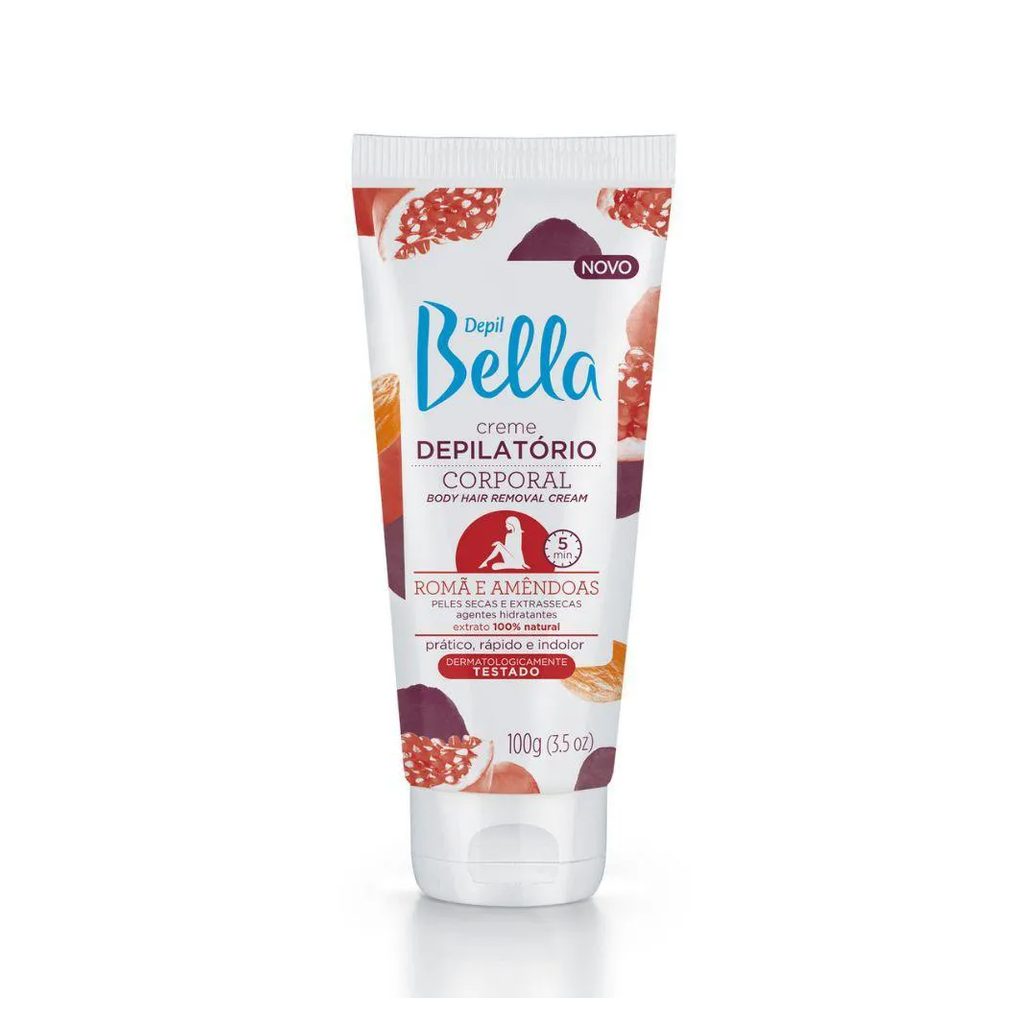 Depil Bella Creme Depilatório Corporal Romã e Amêndoas 100G