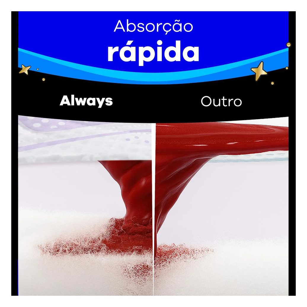 Absorvente Always Noite Seca com Abas 32 unidades