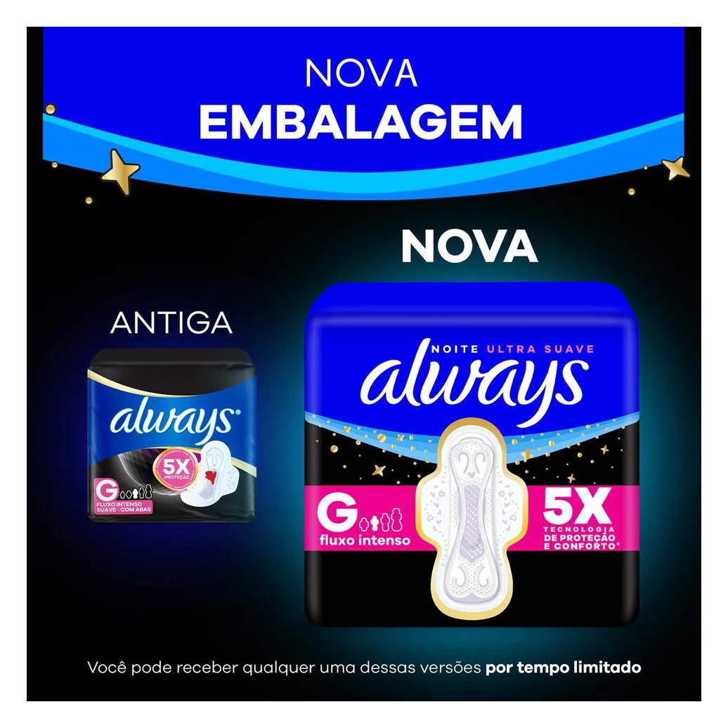 Absorvente Always Noite Ultra Suave com Abas 32 unidades