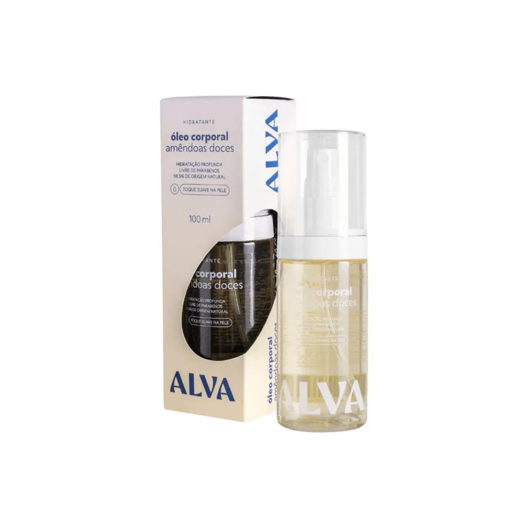 Óleo Corporal de Amêndoas Doces Puro 100Ml Alva