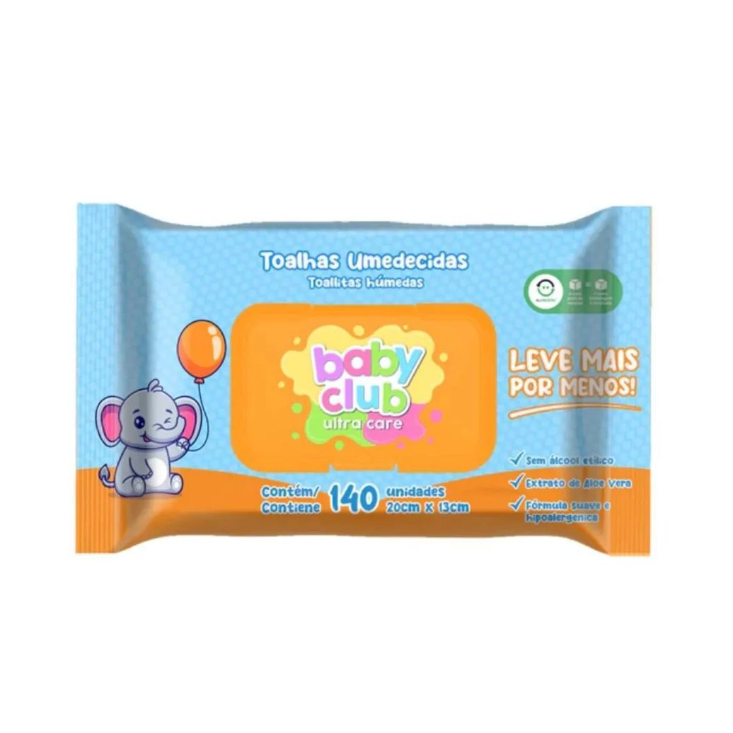 Baby Club Toalhas Umedecidas Tradicional 140 Folhas