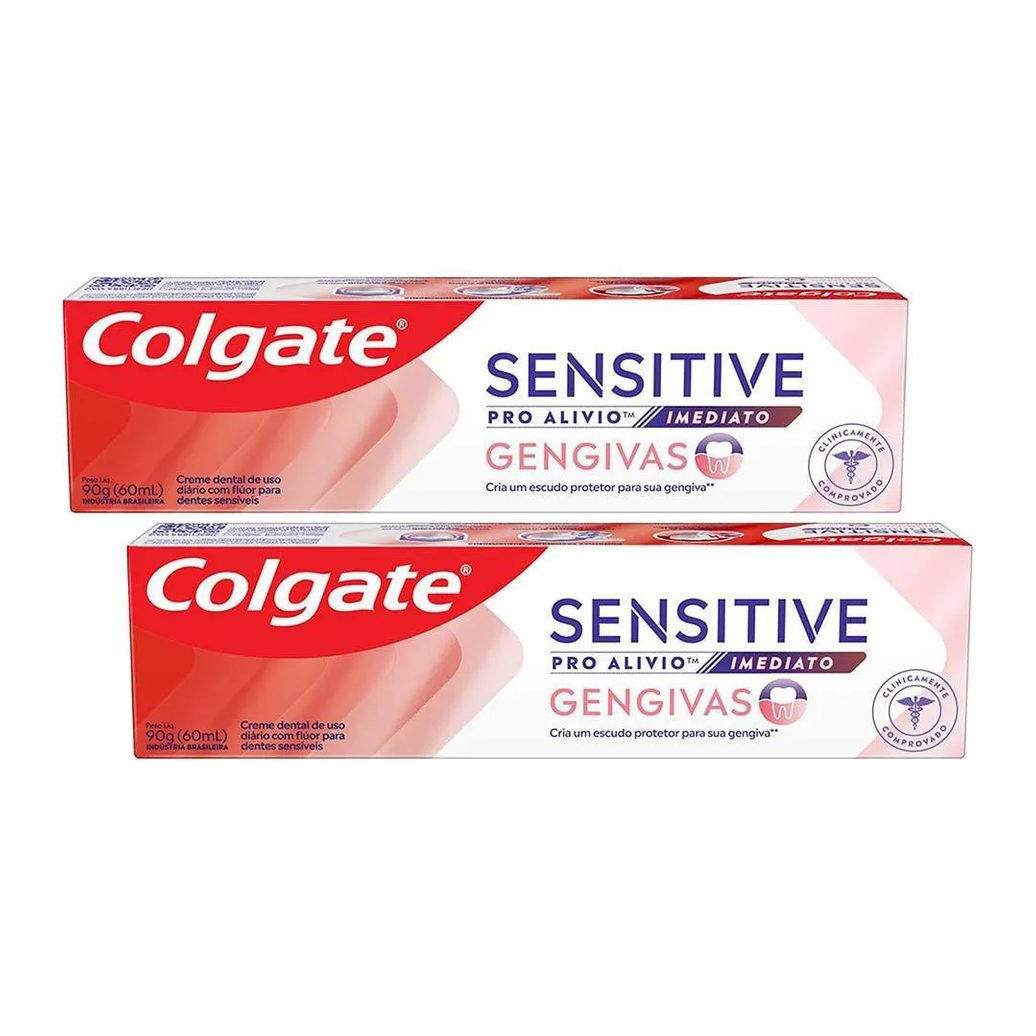 Kit 2 Cremes Dentaisl Colgate Sensitive Pro-Alívio Imediato 90G
