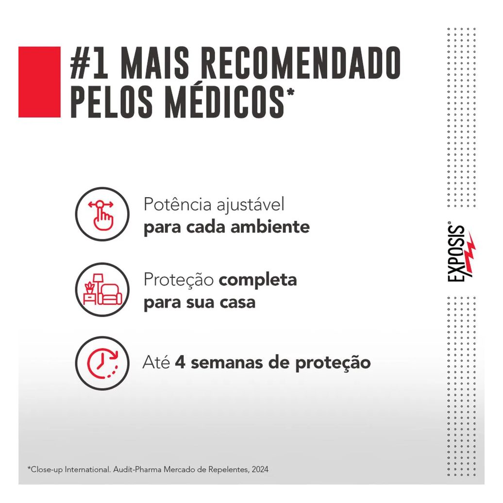 Repelente Elétrico Líquido Exposis Casa Aparelho + Refil 32,9ml