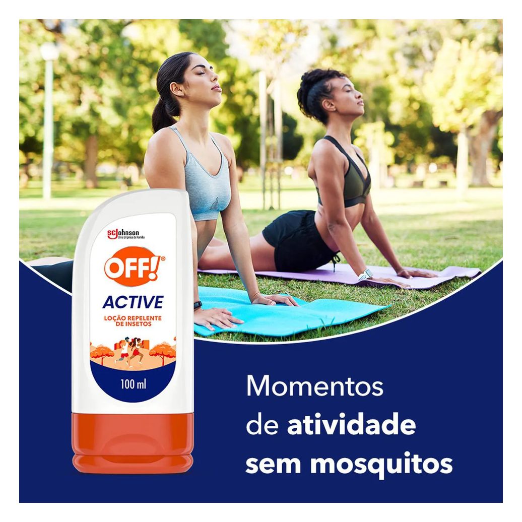 Repelente de Insetos Off! Active com DEET Longa Duração Loção 100ml