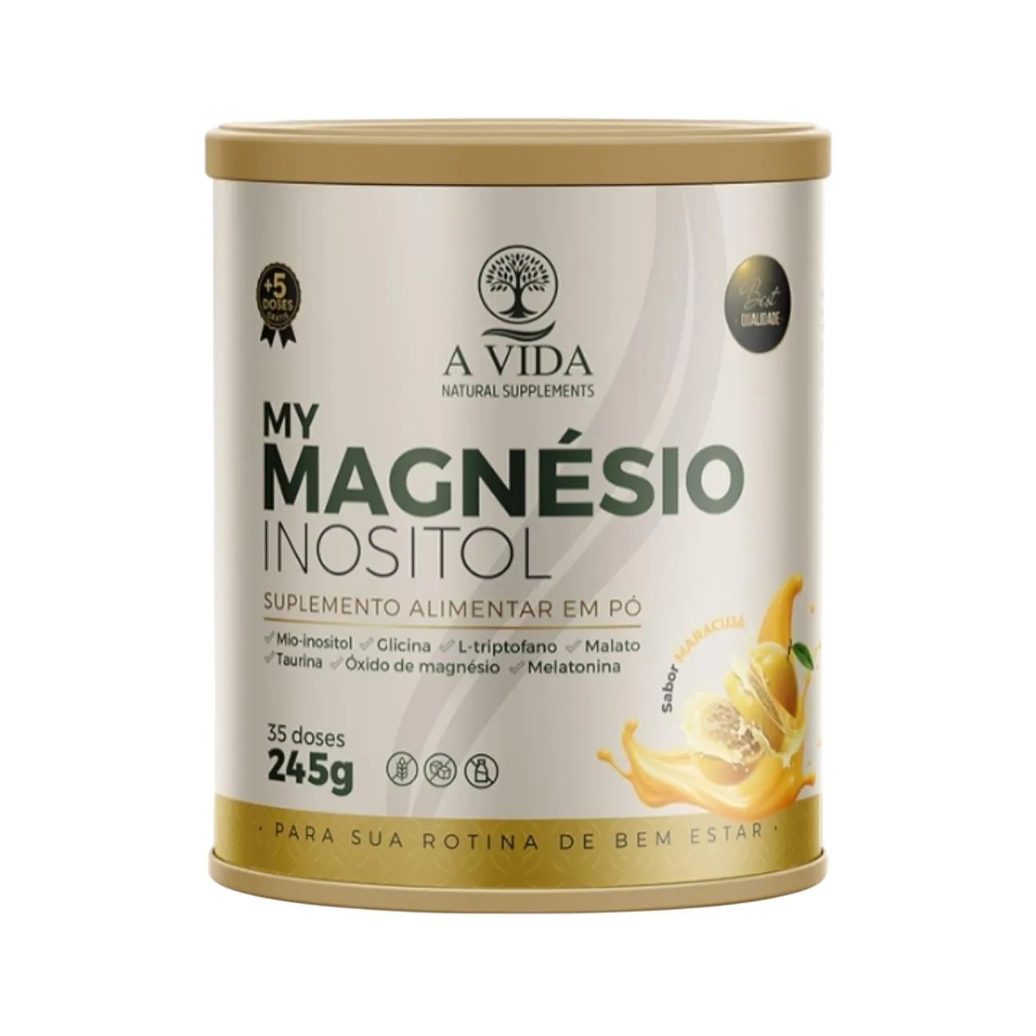 My Magnésio Inositol 245G a Vida Natural Supplements Maracujá