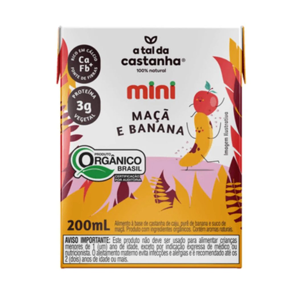 Bebida Vegetal Mini Maçã e Banana a Tal da Castanha 200Ml