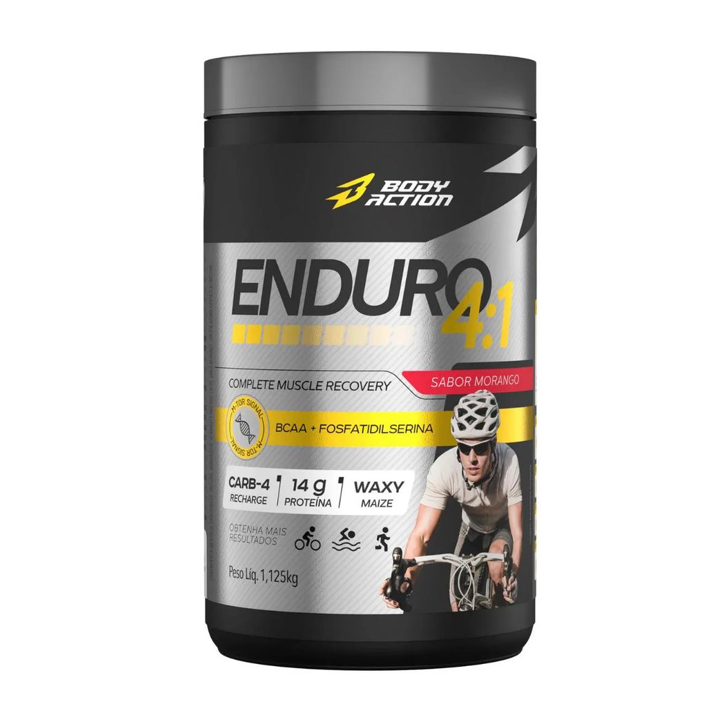 Pós Treino Enduro 4:1 Body Action Morango 1,125Kg