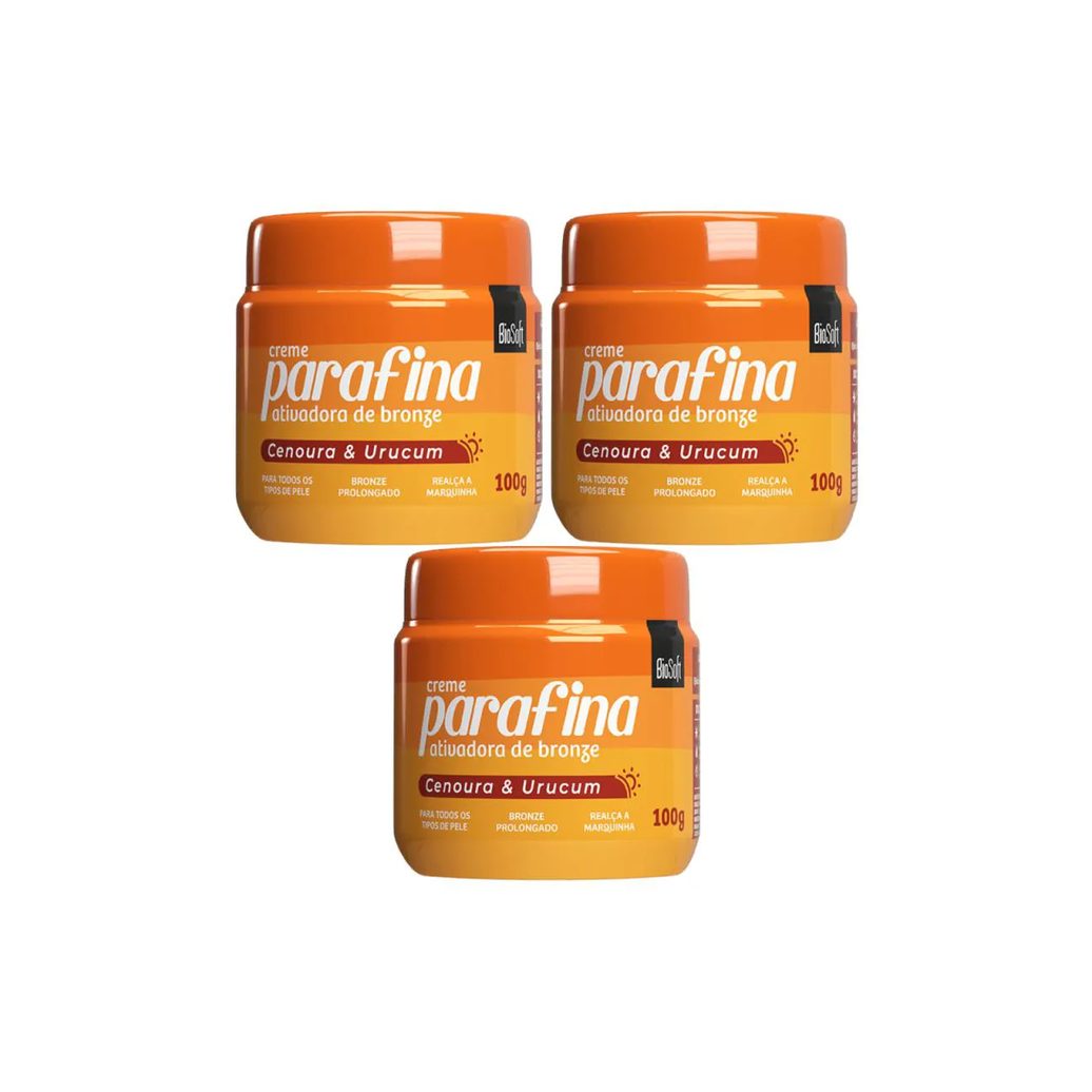 3 Parafina Ativadora Acelerador Bronzeamento Cenoura Urucum