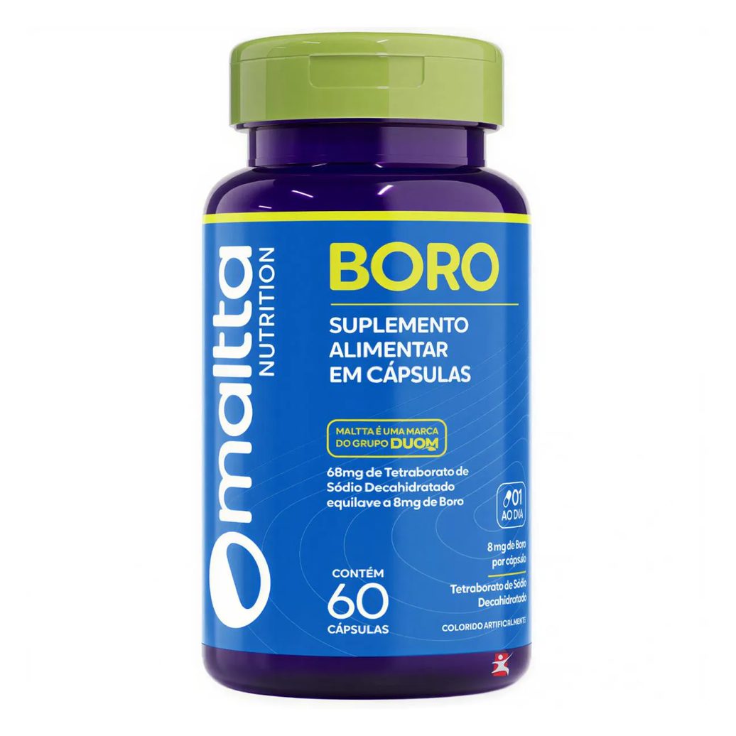 Boro Concentrado 8Mg 1 ao Dia 60 Cápsulas Saude do Homem - Maltta Nutrition