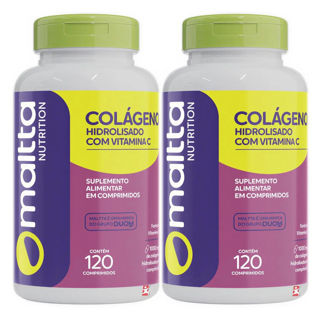 Kit 2 Colágeno Hidrolisado + Vitamina C Concentrado Total 240 Comprimidos - Maltta Nutrition