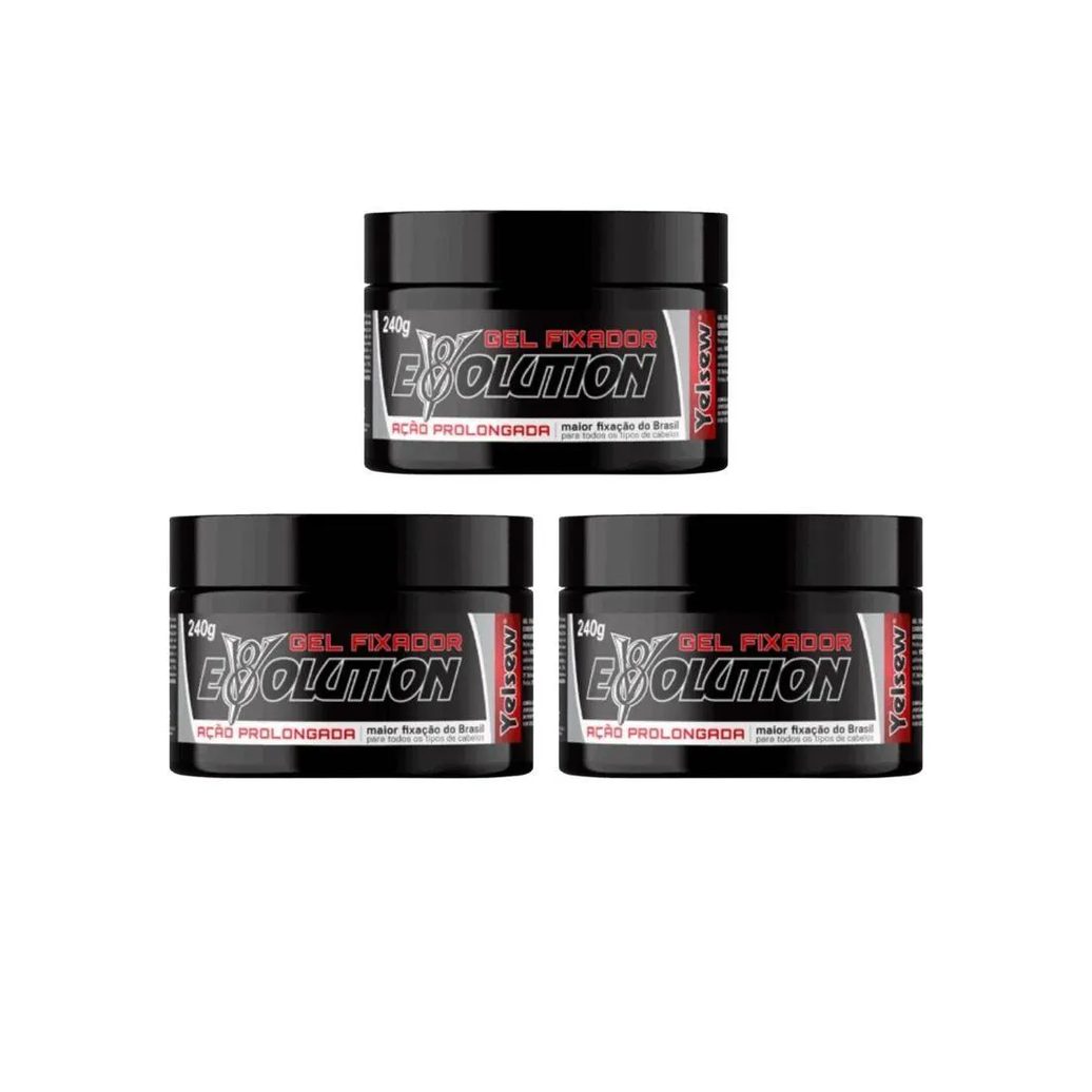 Gel Fixador Yelsew Evolution 240G - Kit C/ 3Un