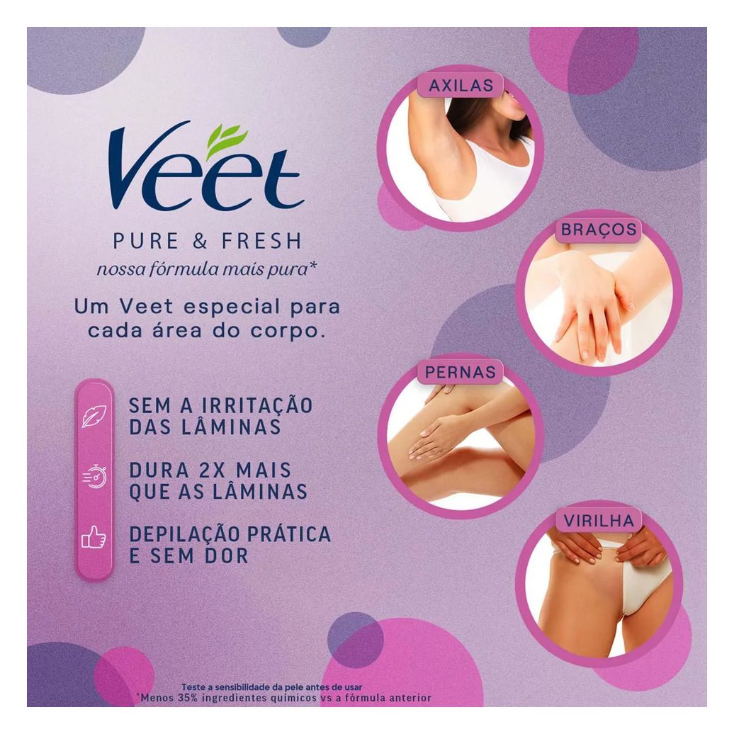 Creme Depilatório Veet Pure & Fresh Pele Normal 100ml