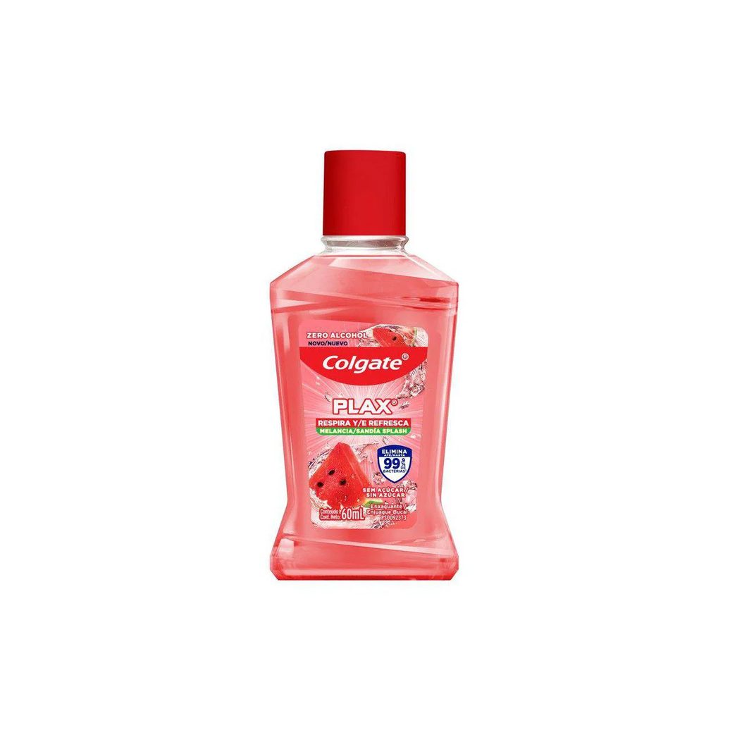 Enxaguante Bucal Colgate Plax Respira e Refresca Melancia 60ml