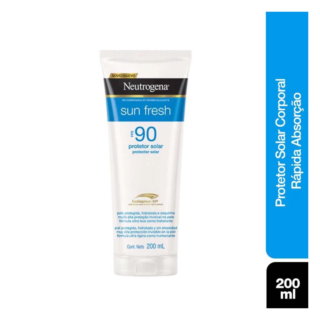 Protetor Solar Corporal Loção FPS 90 Neutrogena Sun Fresh 200ml