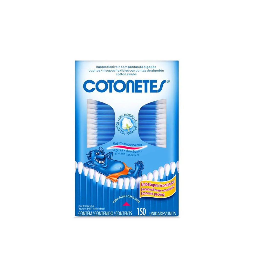Hastes Flexíveis Cotonetes 150 Unidades