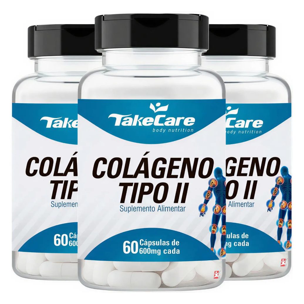 Kit 3 Colágeno Tipo 2 Puro Não Desnaturado Total 180 Cápsulas - Take Care