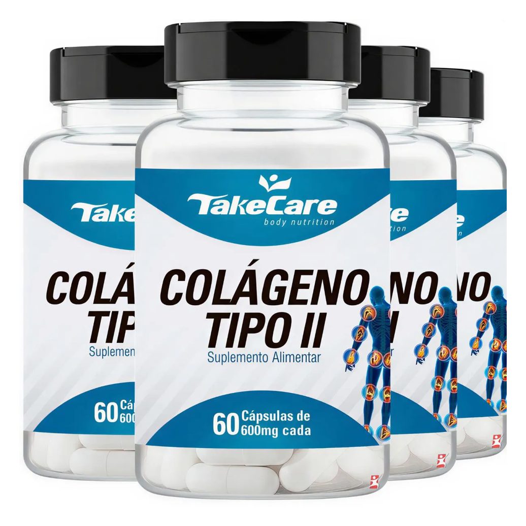 Kit 4 Colágeno Tipo 2 Puro Não Desnaturado Total 240 Cápsulas - Take Care