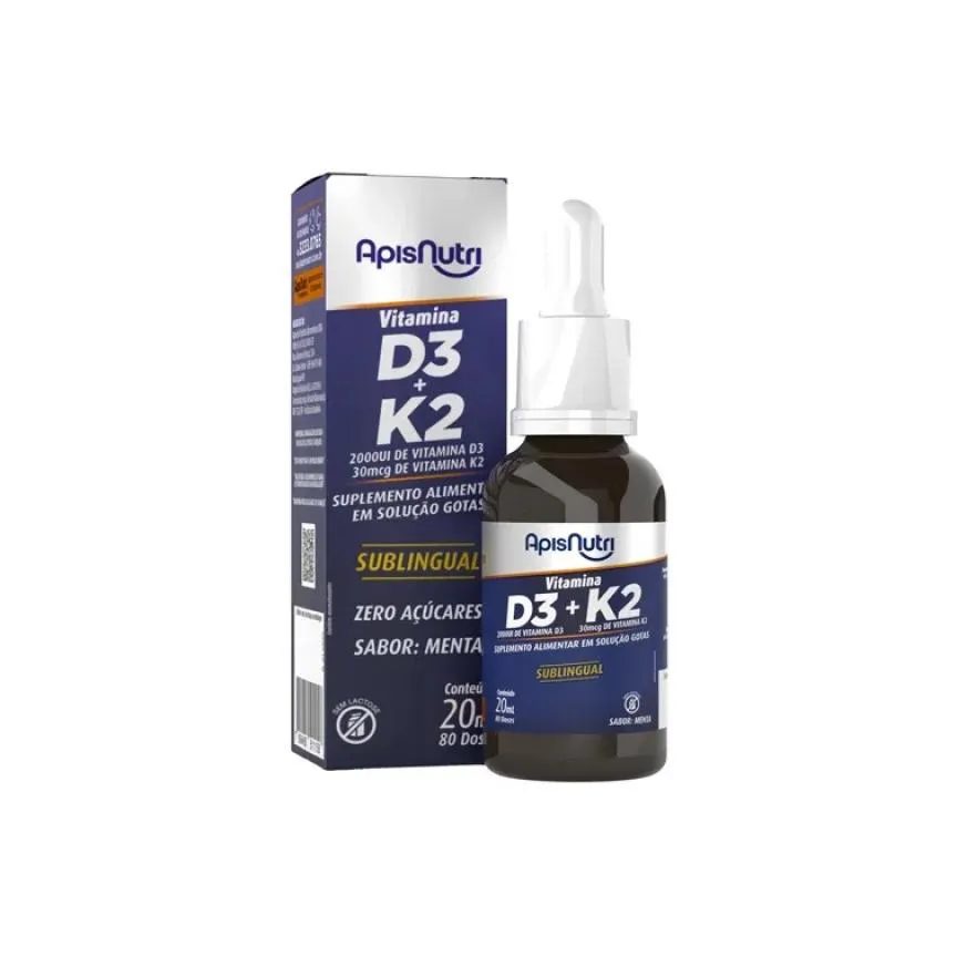 Vitamina D3 + K2 Gotas (20Ml) - Apisnutri