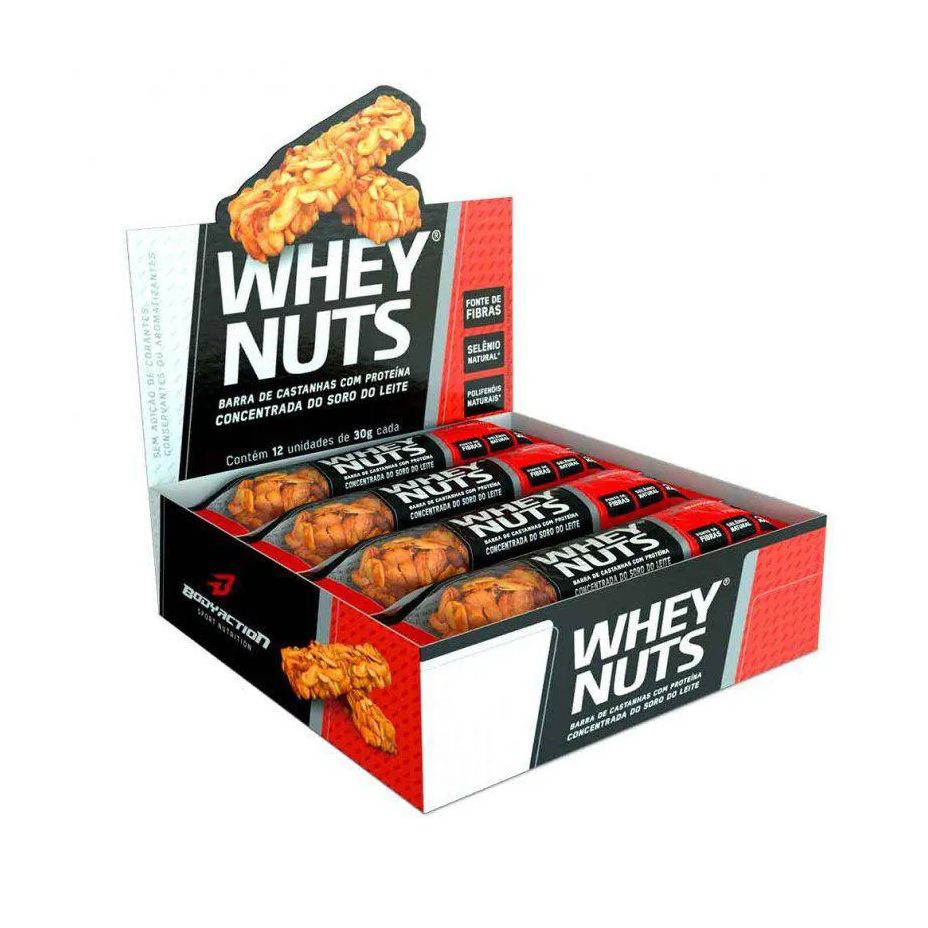 Whey Nuts Caixa com 12 Unidades (360G) - Body Action