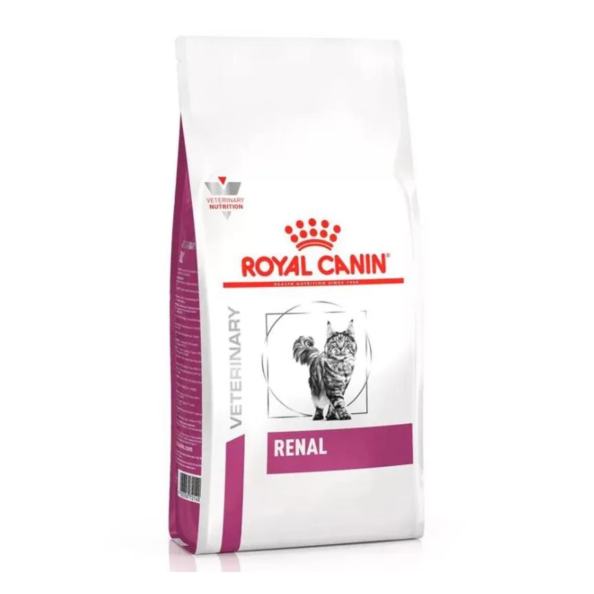 Ração Royal Canin Dieta Veterinária Renal para Gatos com Doenças Renais 4Kg