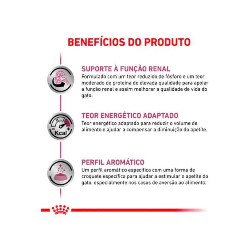 Ração Royal Canin Dieta Veterinária Renal para Gatos com Doenças Renais 4Kg