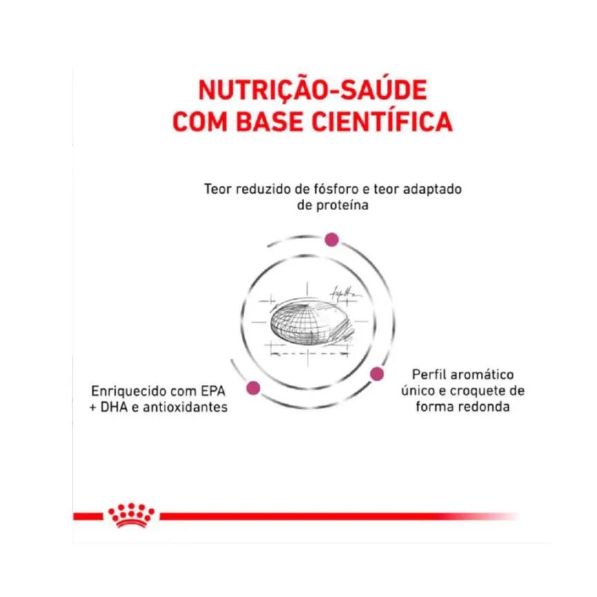 Ração Royal Canin Dieta Veterinária Renal para Gatos com Doenças Renais 4Kg