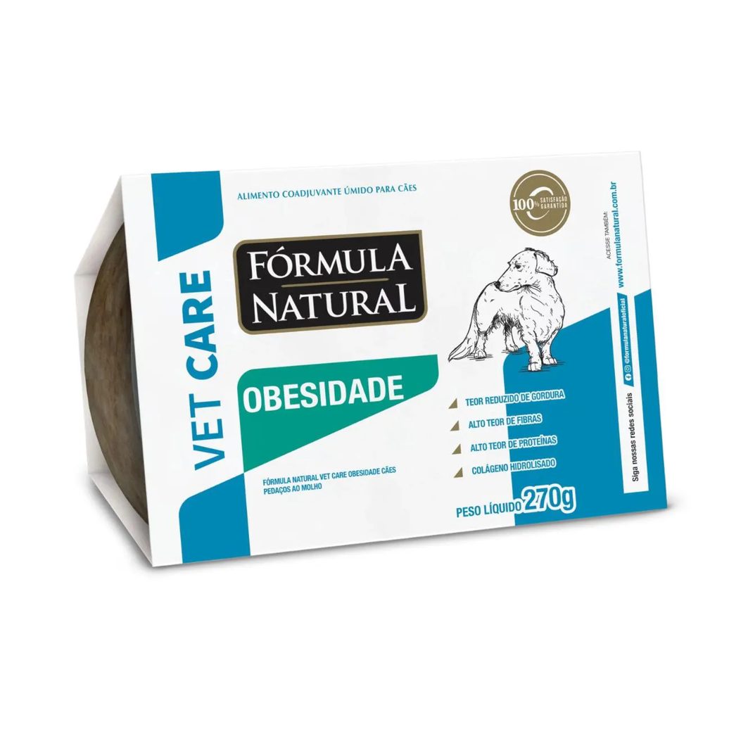 Ração Úmida Fórmula Natural Vet Care Obesidade 270Gr Cães Adultos