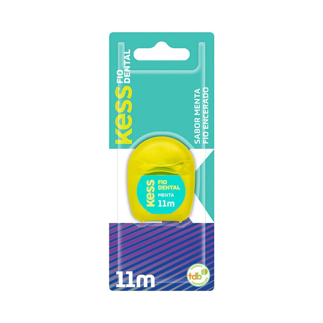 Kit 5 Fio Dental Encerado Menta Mini 11M - Kess