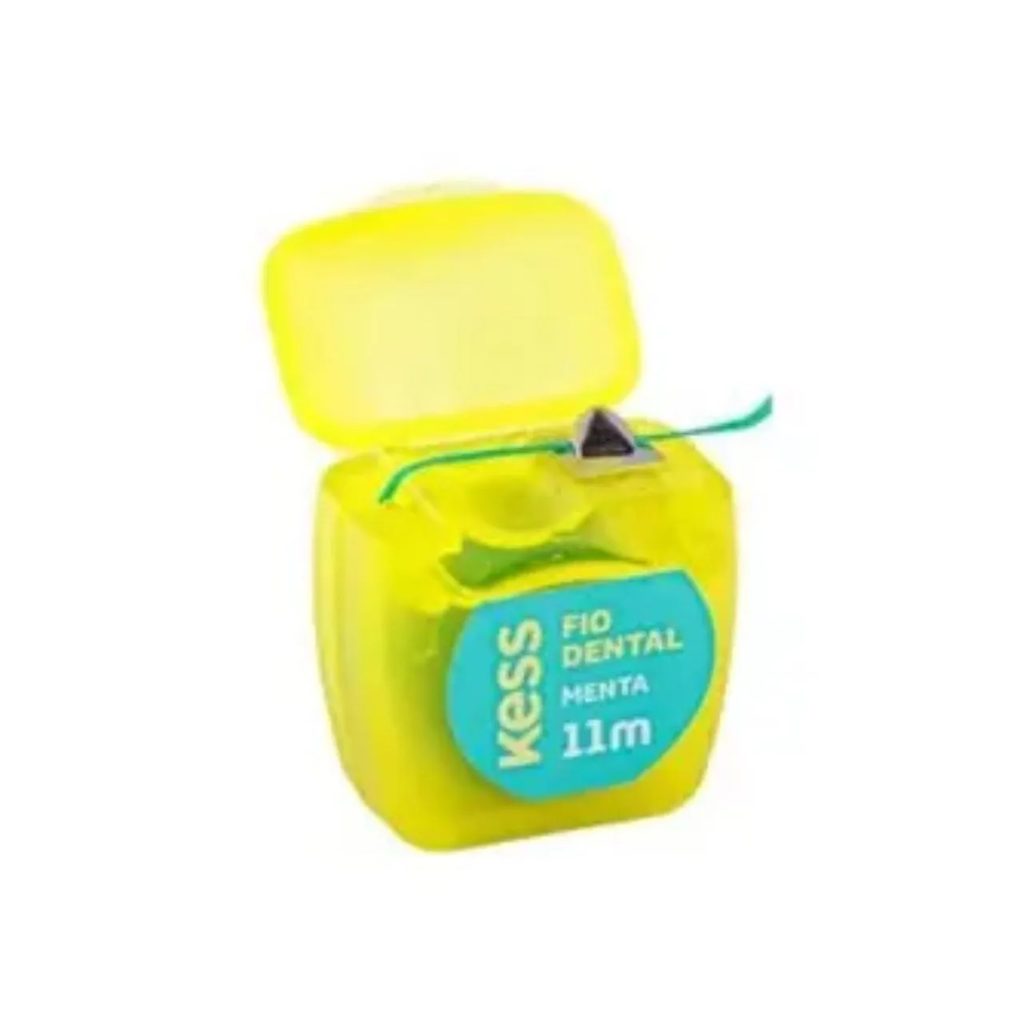 Kit 5 Fio Dental Encerado Menta Mini 11M - Kess