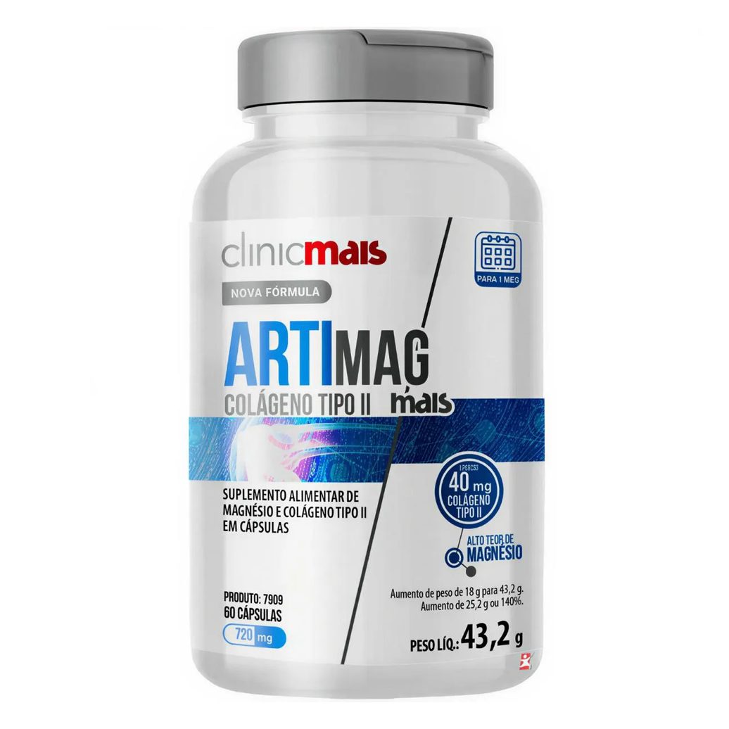 Artimag Mais - Colágeno Tipo 2 + Magnésio 60 Cápsulas - Clinicmais