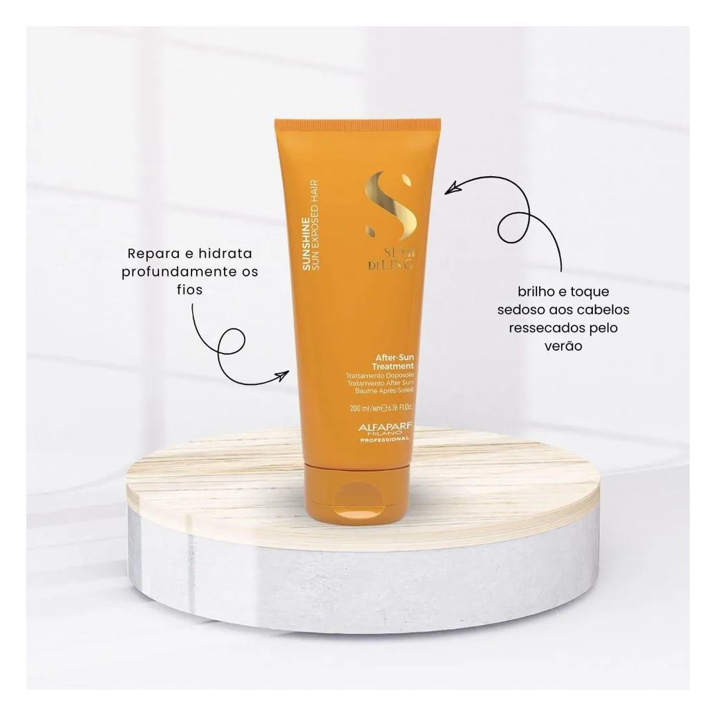 Leave-In Alfaparf Semi Di Lino Sunshine Pós Sol Tratamento 200 Ml