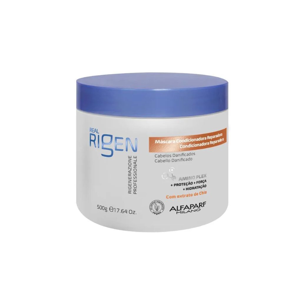 Máscara Alfaparf Real Rigen Condicionadora Reparadora 500 G