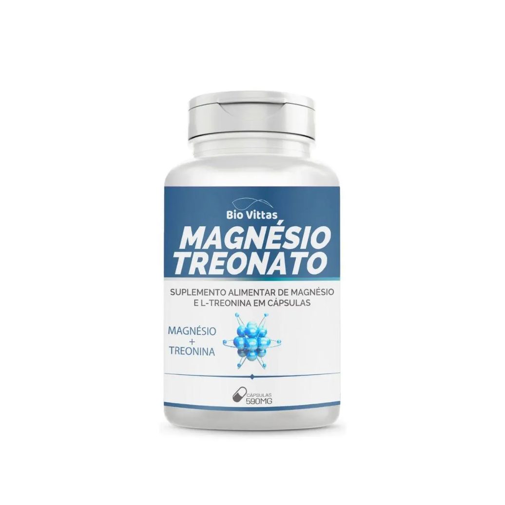 Magnésio Treonato 590Mg 120 Cápsulas - Bio Vittas - Original
