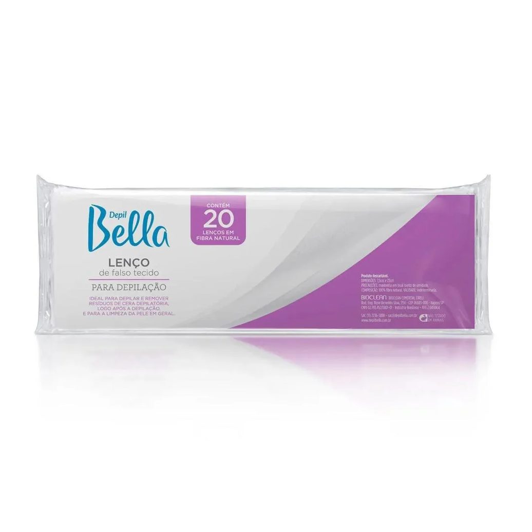 Lenço Depilatorio Tecido Falso Tnt Depil Bella 20 Folhas