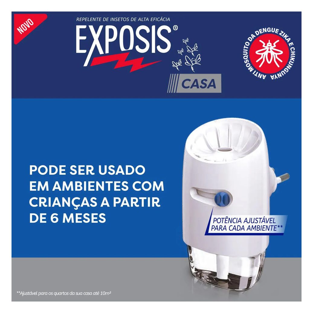 Refil Repelente Elétrico Líquido Exposis Casa 32,9ml