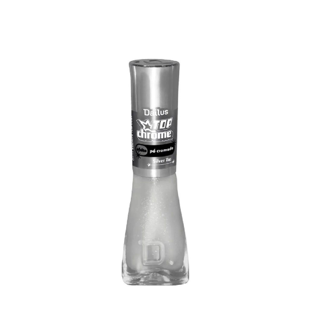 Esmalte Top Coat Dailus Top Chrome 8ml - Silver Top