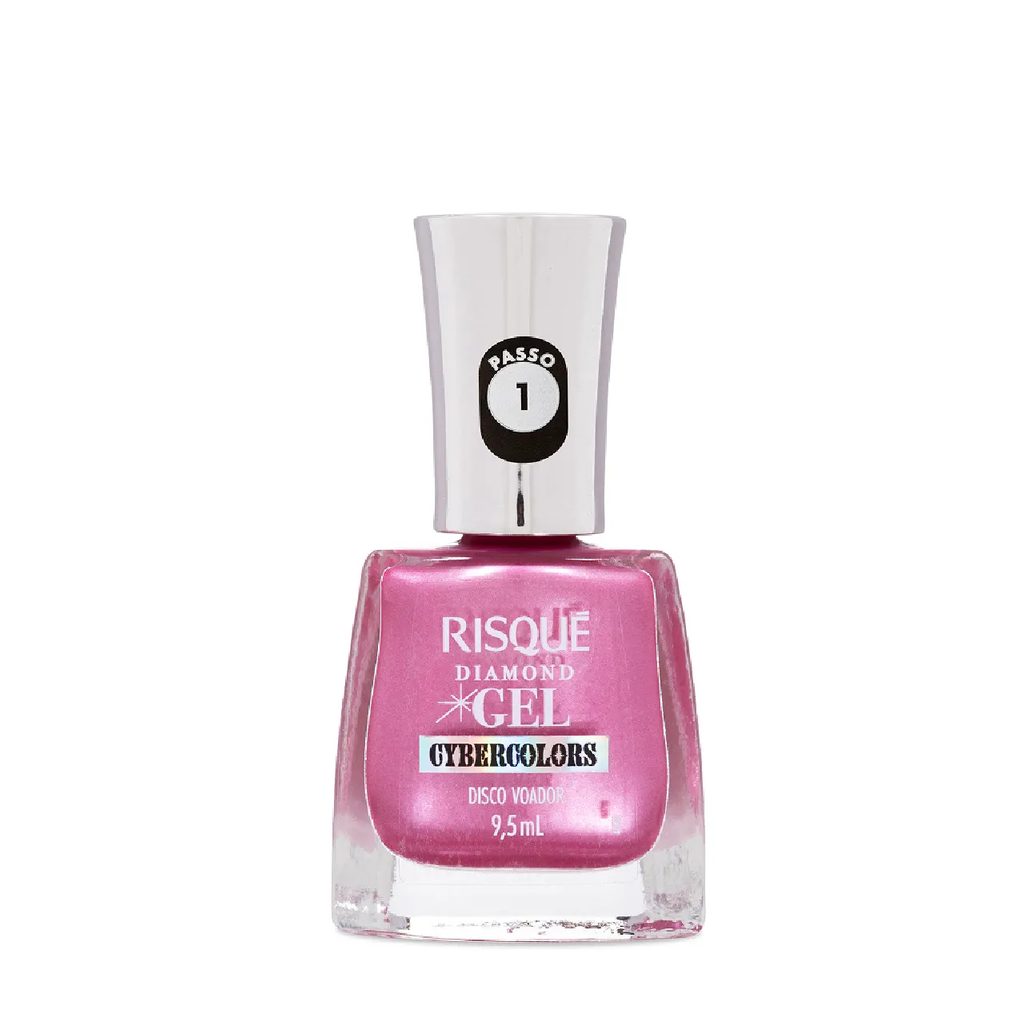 Esmalte Gel Risqué Diamond Cybercolors Metalizado 9,5ml - Disco Voador