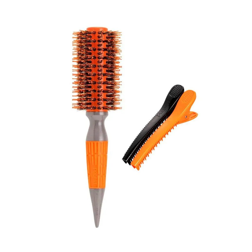 Kit Escova Profissional Elite Pro + Clipe Professional Elite Pro - Proart Laranja 22mm