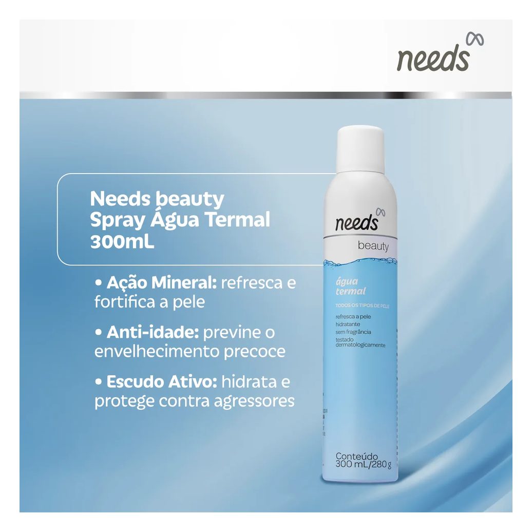 Água Termal Needs Beauty Spray 300ml