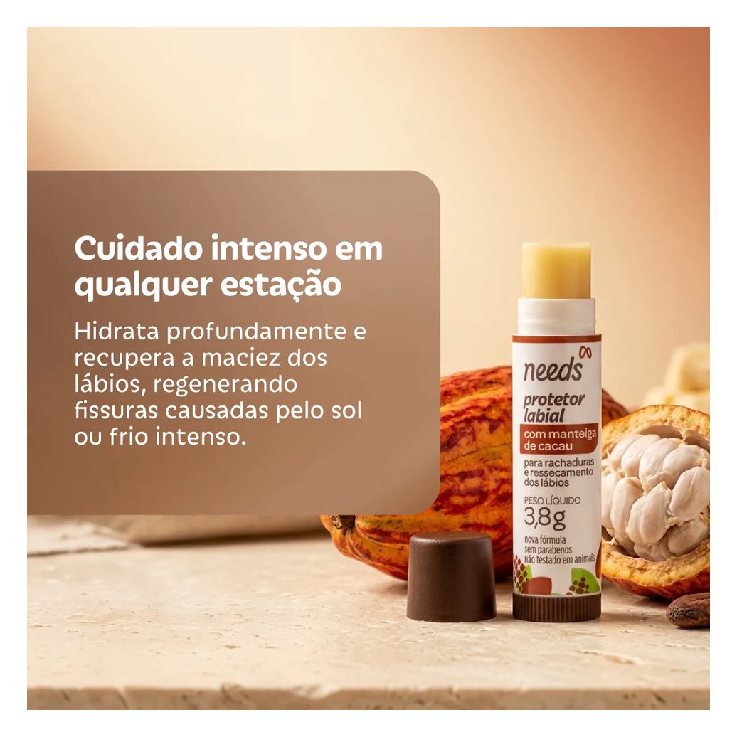 Protetor Labial Hidratante Needs Manteiga de Cacau 3,8g