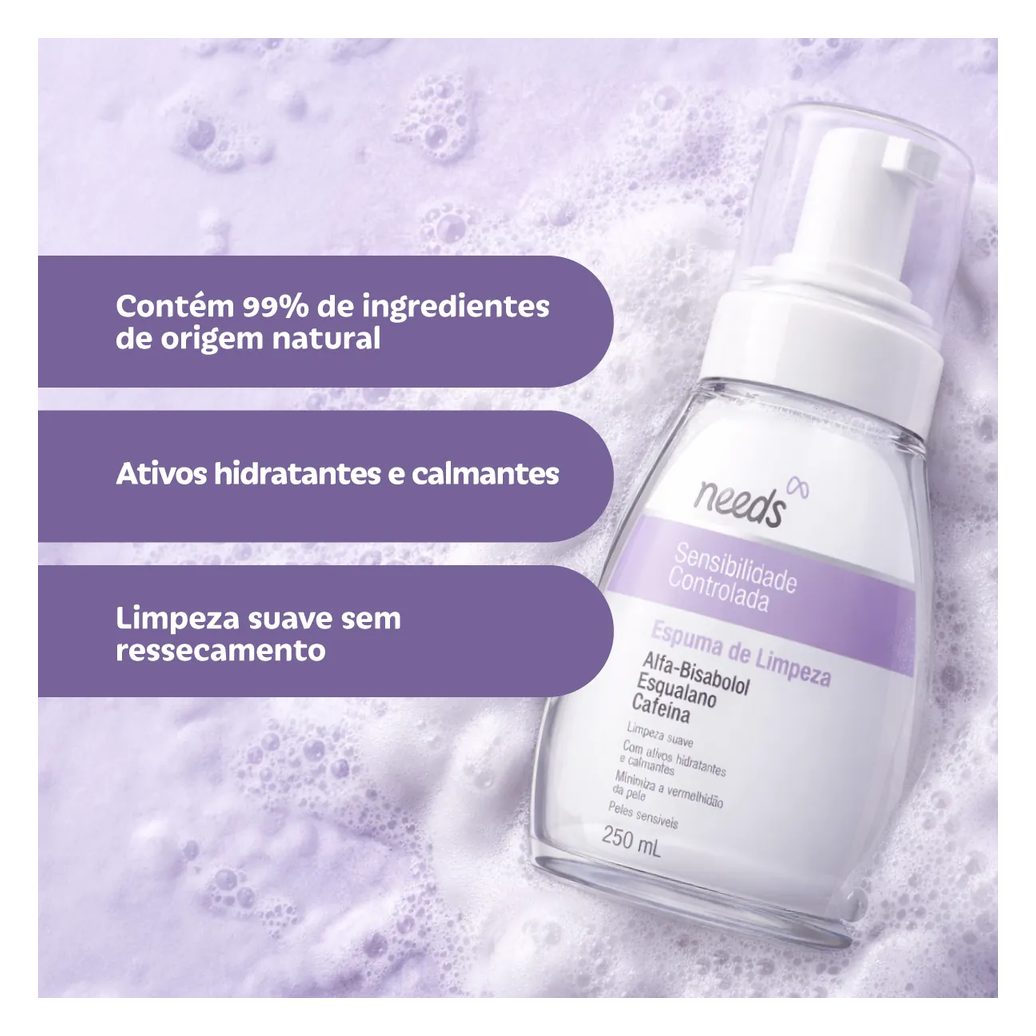 Espuma Facial Needs Peles Sensíveis 250ml
