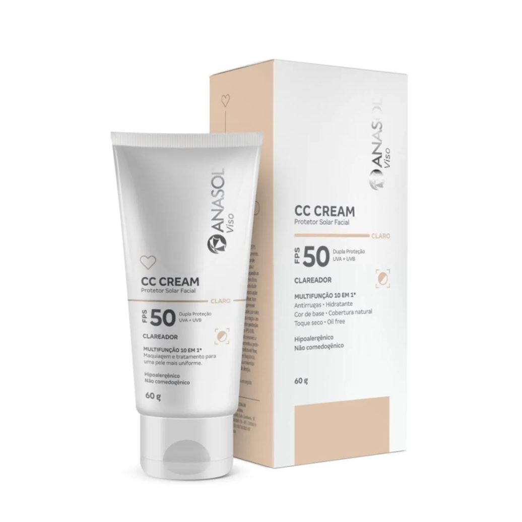 Prot Solar Anasol Viso 60G Cc Cream Claro Fps50 Clareador