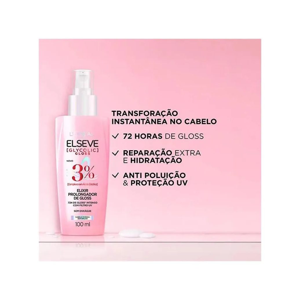 Elseve Sérum Capilar Prolongador de Gloss Glycoli 100Ml